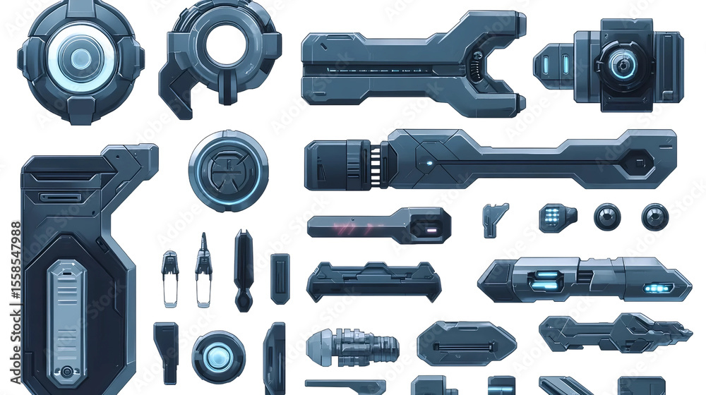 Obraz premium Futuristic Engineer Tools