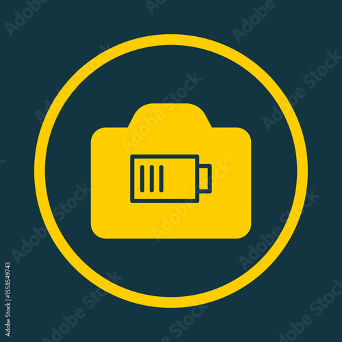 Camera Batteries trendy vector art design magnificent amazing design colorful useful illustration