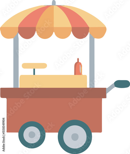 
Food trucks festival flat design