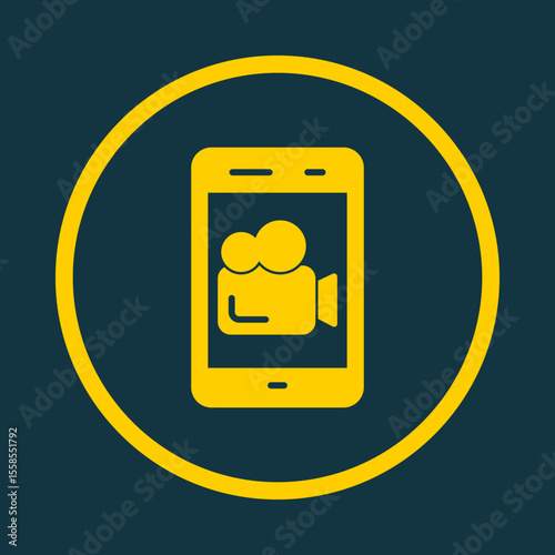 Video recording trendy vector art design beauteous amazing design colorful useful illustration