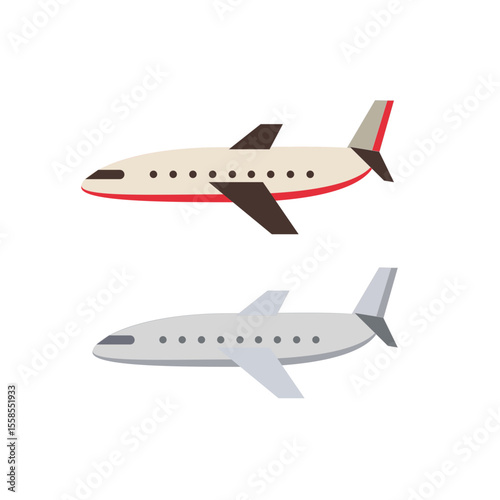 vector illustration of airplane,cartoon airplane vector illustration isolated on transparent background

