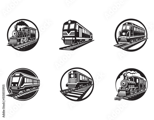 rail traffic train icon silhouette vector illustration