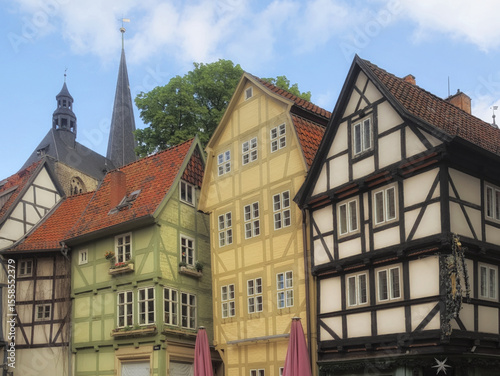 Quedlinburg - Fachwerkhäuser in der Altstadt, Sachsen-Anhalt, Deutschland, Europa
