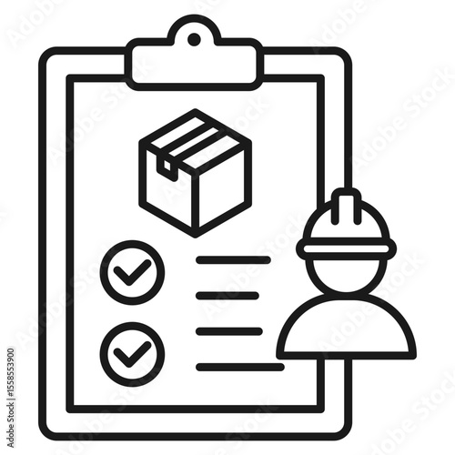 Production Planning Outline Icon Element For Design