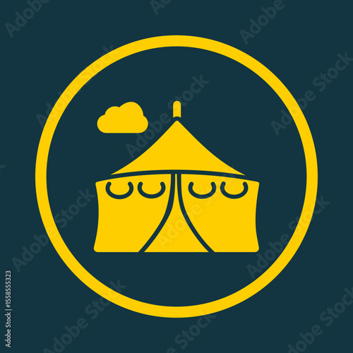 Tent trendy vector art design perfect amazing design colorful useful illustration