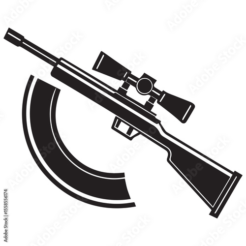 machine gun and rifle