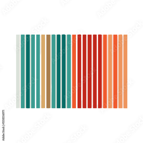 set of colored barcode