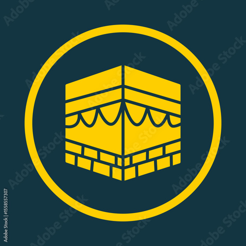 Muslim Qibla direction trendy vector art design likely amazing design colorful useful illustration