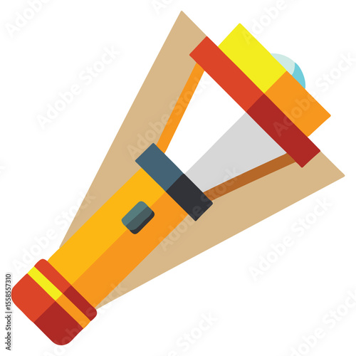 flashlight icon silhouette vector illustration
