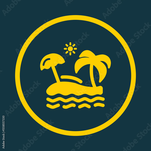 Beach trendy vector art design likely amazing design colorful useful illustration