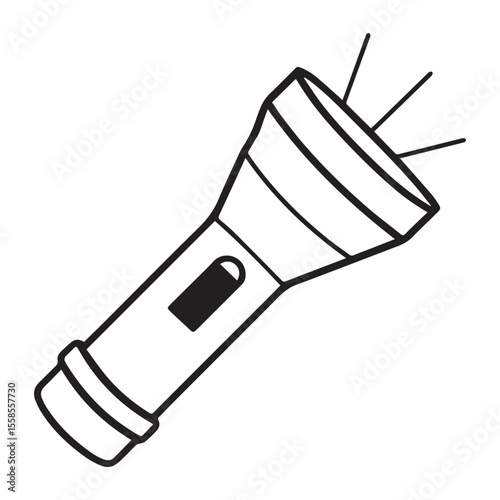 flashlight icon silhouette vector illustration
