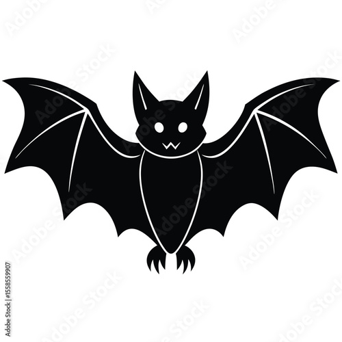 bat on a black