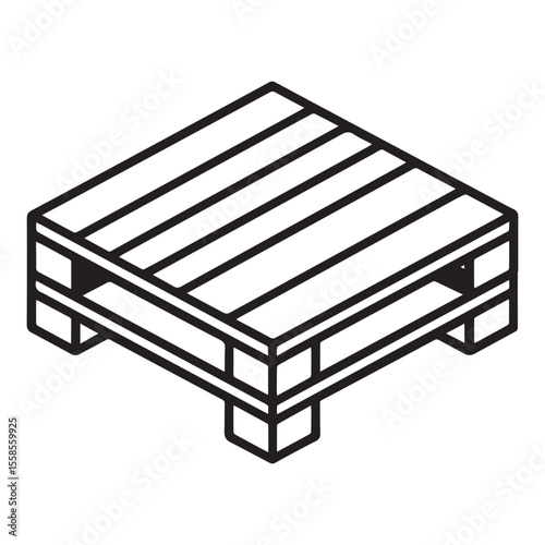  pallet icon silhouette vector illustration
