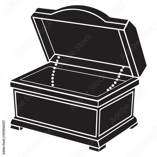 ultrasonic jewelry box icon silhouette vector illustration
