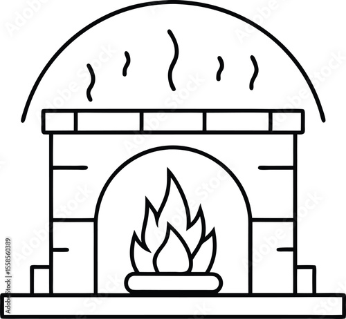 Cozy Fireplace Illustration Warmth, Comfort, and Home