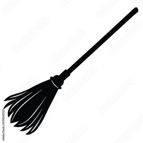 broom isolated on white background