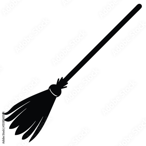 vector illustration of a broom