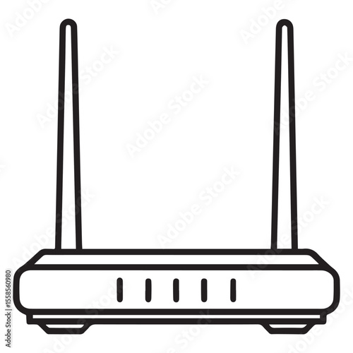 wireless router icon silhouette vector illustration
