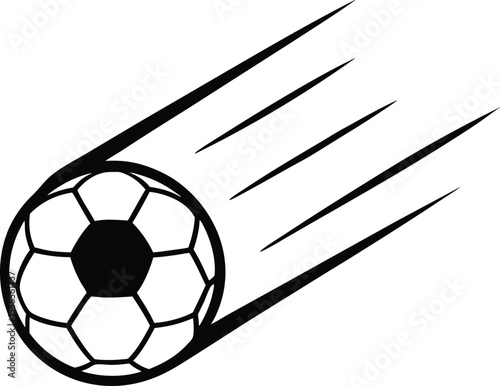 Dynamic Soccer Ball in Motion A Powerful Graphic Design