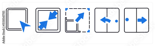 Free Download A set of 5 mix icons as arrow, map, navigation - GFXLoad