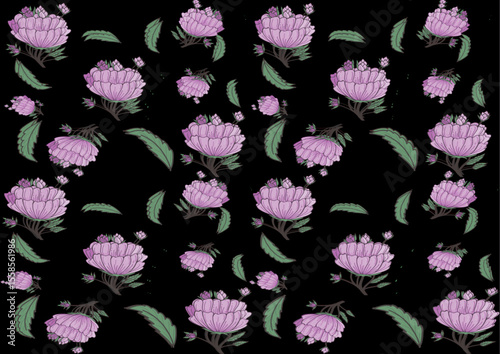 Pastel Purple Floral Pattern seamless