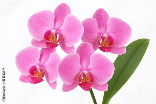 Close-up of vibrant pink orchid blossoms
