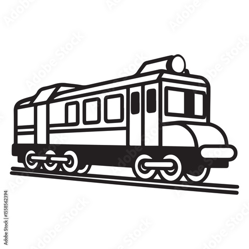 train on a white background