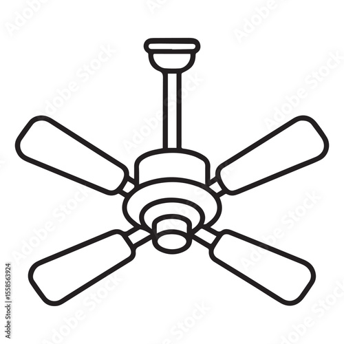 electric fan isolated on white