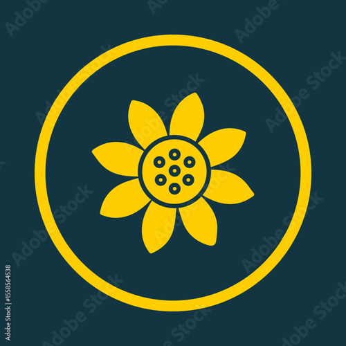 Sunflower trendy vector art design aesthetic amazing design colorful useful illustration