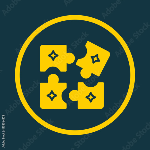 Puzzle trendy vector art design aesthetic amazing design colorful useful illustration