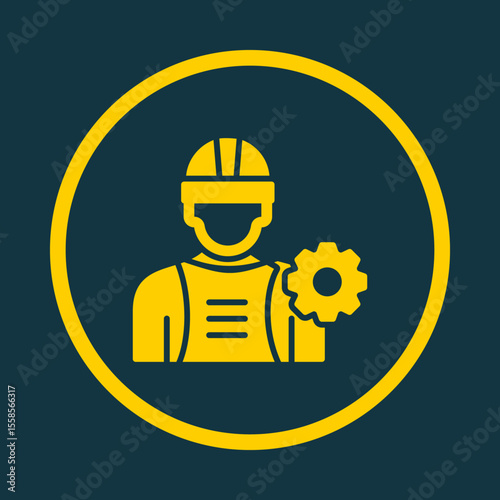 Industry Worker trendy vector art design flawless amazing design colorful useful illustration