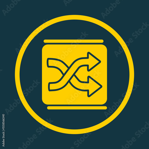 Shuffle trendy vector art design flawless amazing design colorful useful illustration