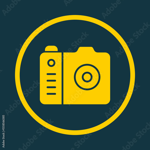 Camera trendy vector art design flawless amazing design colorful useful illustration