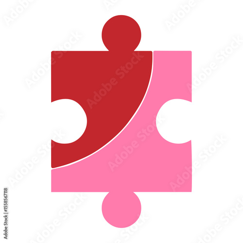 Connect people with puzzle shape logo