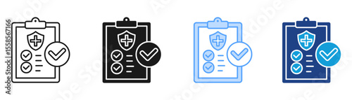 Safety Protocol Icon Set Multiple Style Collection