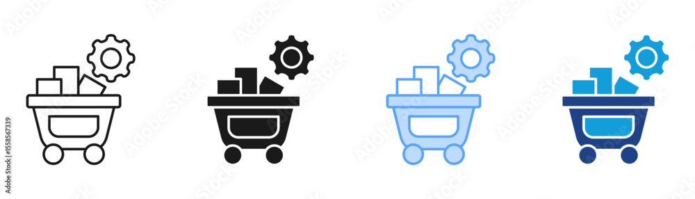 Obraz premium Raw Materials Icon Set Multiple Style Collection