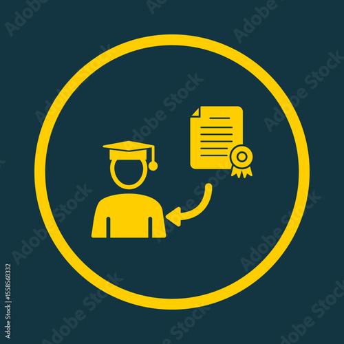 Receiving Diploma trendy vector art design comely amazing design colorful useful illustration