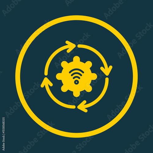 Automated Process trendy vector art design comely amazing design colorful useful illustration
