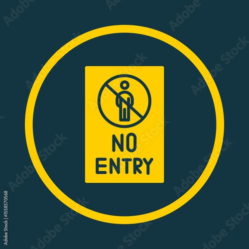 No Entry trendy vector art design fascinating amazing design colorful useful illustration
