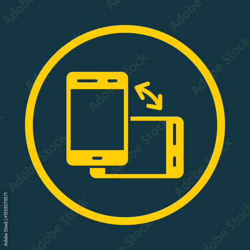 Mobile rotate trendy vector art design fascinating amazing design colorful useful illustration