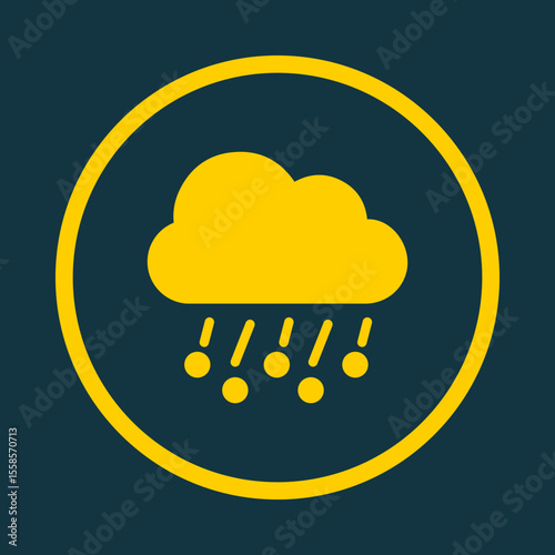 Cloud rain trendy vector art design fascinating amazing design colorful useful illustration