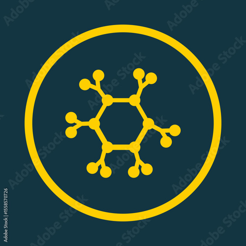 Molecule trendy vector art design fascinating amazing design colorful useful illustration