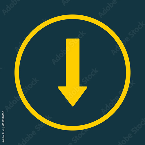 Arrow Down trendy vector art design fascinating amazing design colorful useful illustration