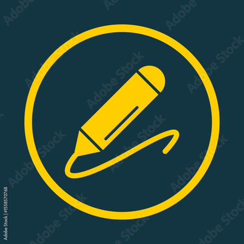 Pencil trendy vector art design fascinating amazing design colorful useful illustration