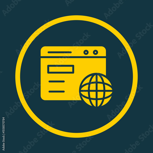 Browser trendy vector art design fascinating amazing design colorful useful illustration