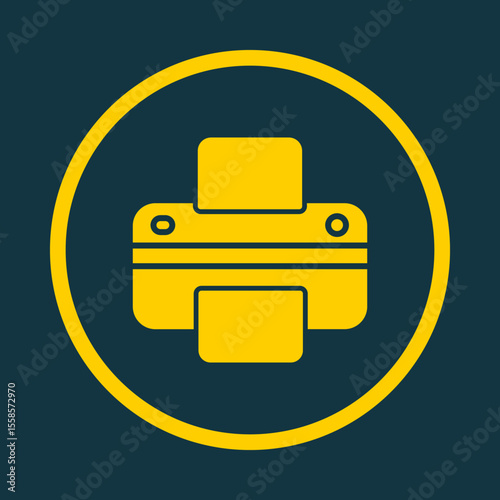 Printer trendy vector art design goodly amazing design colorful useful illustration