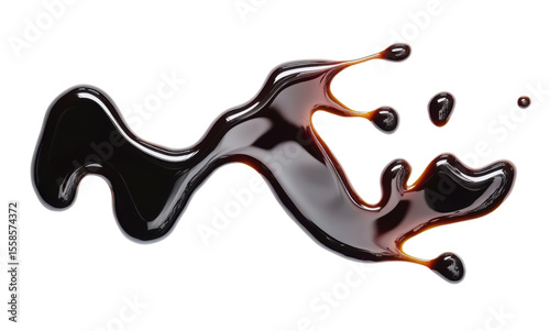 soy sauce splash isolated on white background