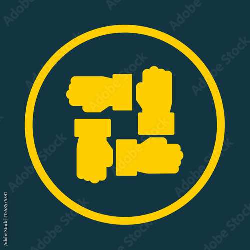 Teamwork trendy vector art design magnificent amazing design colorful useful illustration