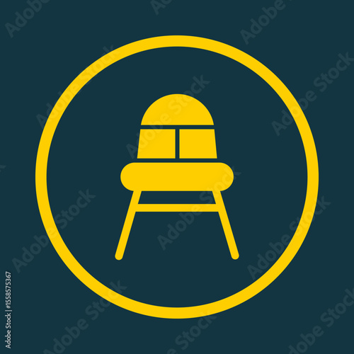 High Chair trendy vector art design magnificent amazing design colorful useful illustration