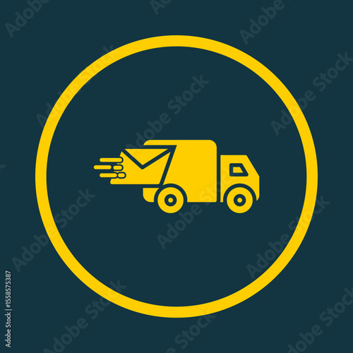Mail Truck trendy vector art design magnificent amazing design colorful useful illustration